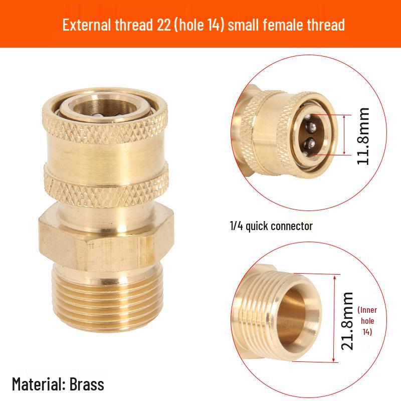 2-Point Brass Quick Connect High-Pressure Water Gun Hose for Car Washing and Cleaning 380.
