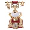 Vintage Telephone Model Table Lamp Alarm Clock Function Easy Assembly Decorative Phone Model for