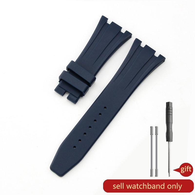 Silicone Watch Strap for AP Aibi 15400 Royal Oak Series Waterproof Sweat-Proof Rubber Watch Band Men's Accessories 26mm27mm28mm