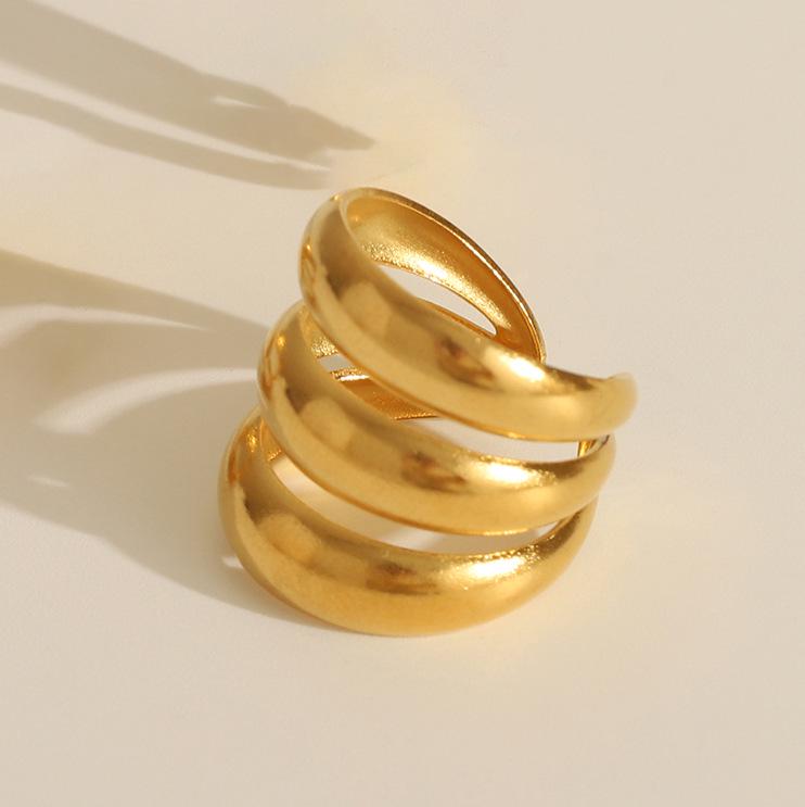 

18k Gold Electroplated Stainless Steel Luxury Ring