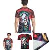 Stylish Red Joker T-shirt Unisex Fit With Full 3d Printing
