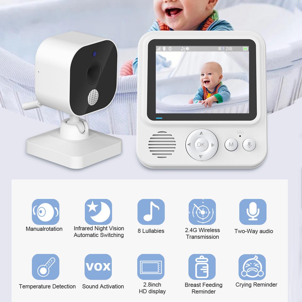 

2.8 720P Baby Care Monitor with Two-Way Intercom ABM90 Russian EU