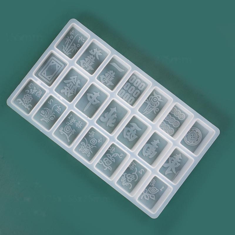 Silicone Small Mahjong Mold DIY Crystal Drop Gel High Mirror Idea for Creative Mold Handmade Accessories