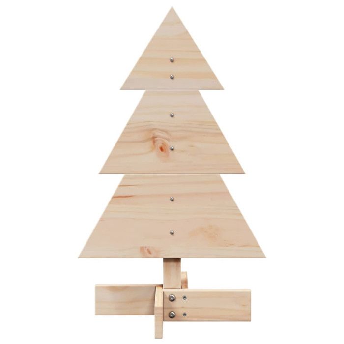 Sapin de Noël - vidaXL - 60 cm - Bois massif - Beige - Intérieur