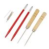 2 ks Držáky pro všívání vlasů panenek s 10 ks 0,6mm jehel DIY nástroj pro výrobu vlasů pro panenky s šídlem