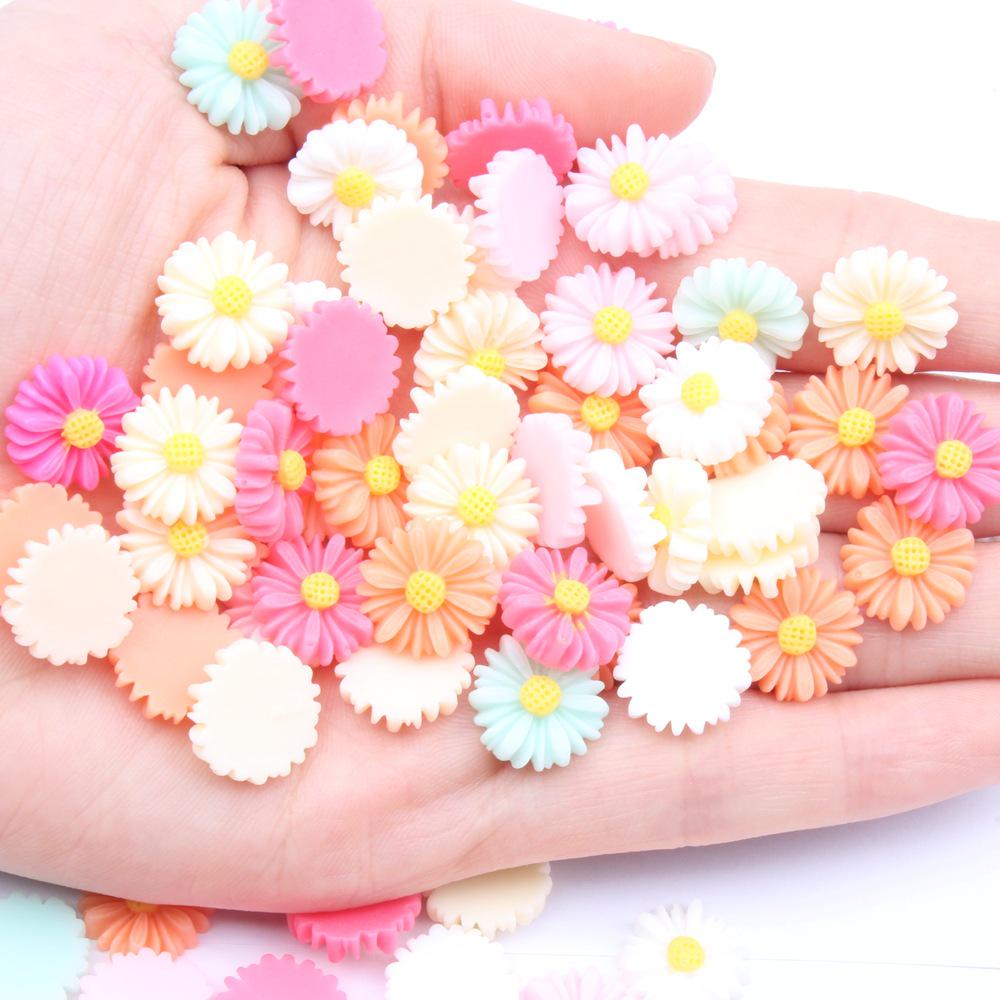 

Ручная работа Резиновые ромашки Аксессуары для волос: Милые мультяшные нашивки с цветами, заколки и резинки для волос для детей 27mm 30 pieces