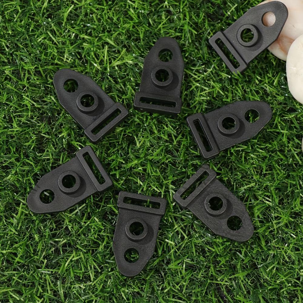 100 ks Příslušenství Double Eyes Black Stan Nožičky Spona na větrné lano Spona Outdoor Camping Cestovní stanová spona