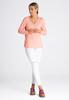 Women's Blouse - Women's Long Sleeve Blouse Pink M980 Size Xl