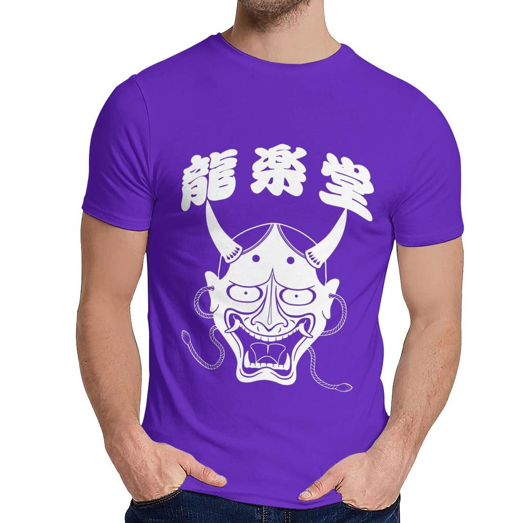 Japan Hannya Mask T Shirt Round Neck Harajuku Man Cotton Big Size T Shirt
