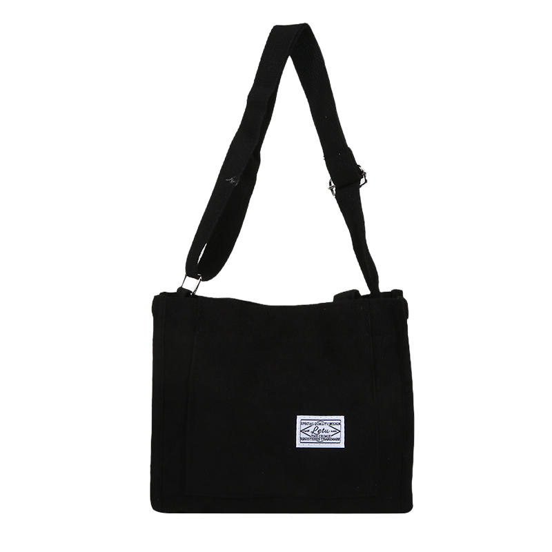 Women's Fashion Corduroy Tote Bag Lightweight Crossbody Style Holds Daily Essentials Ideal for School Work Shopping