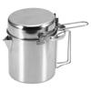 Draagbare Buiten Kampeer Kookgerei 1L Roestvrijstalen Kookketel Kampeerpan Set Backpacking Pan Picknick