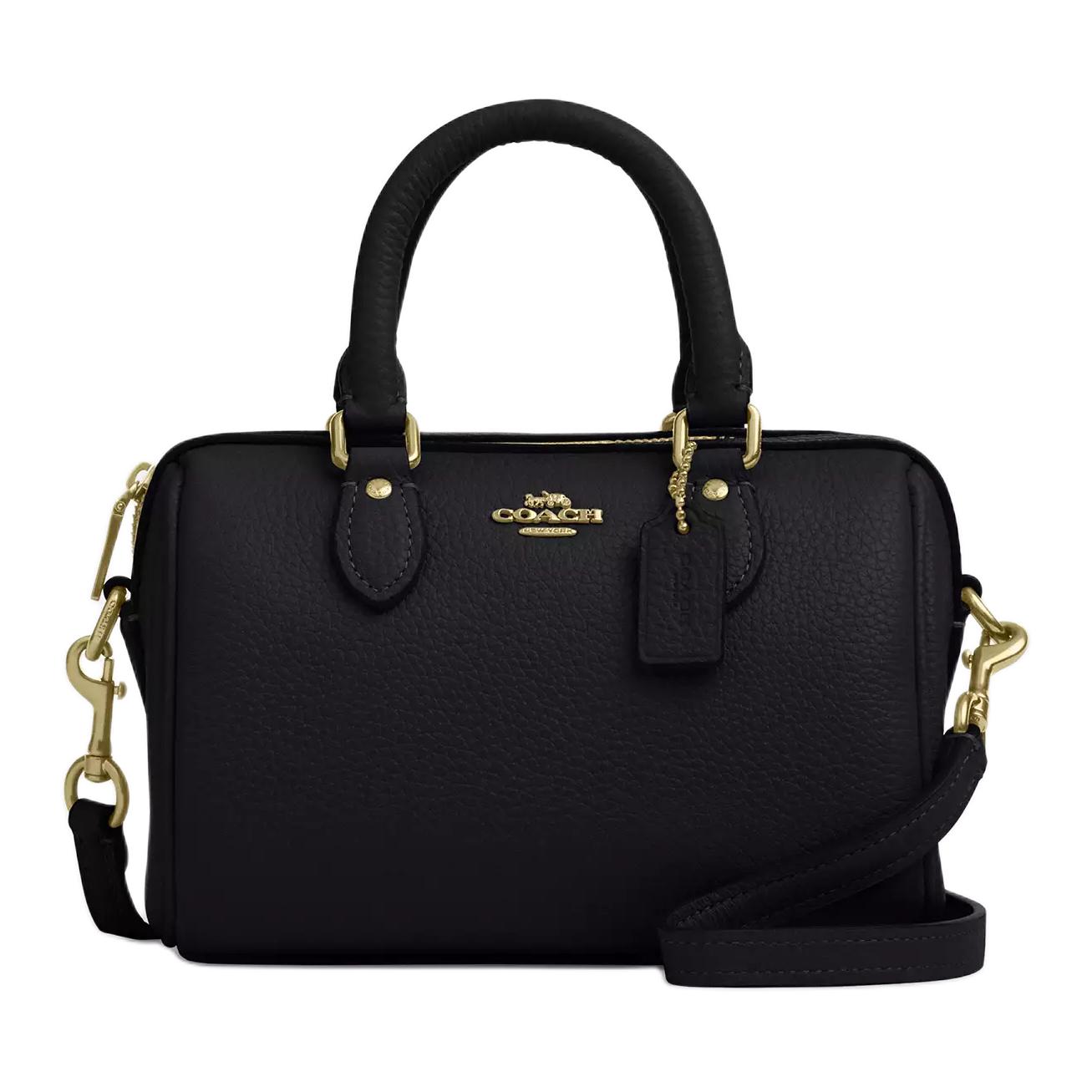 

Coach Rowan 18 Letter Logo Adjustable Detachable Shoulder Crossbody Bag Women handbags Black CW328-IMBLK Basic Set (Bag+Dust Bag)