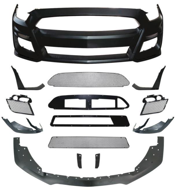 Compatible Front & Rear Bumper, Hood, and Fender for Ford Mustang GT500 Upgrade (2015-2023 Models)