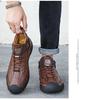 Men's Genuine Leather Soft Sole Casual Shoes - Autumn/Winter Large Size, Handmade and Comfortable.