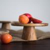 High Stand Wooden Cake Plate Creative Food Serving Trays Eco Natural Wood Dessert Fruit Snack Tray Home Decor