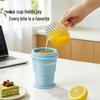 Portable Silicone Ice Ball Straw Cup: Food-Grade, Folding, Travel-Friendly, Creative Design for Homemade Large Ice Balls.