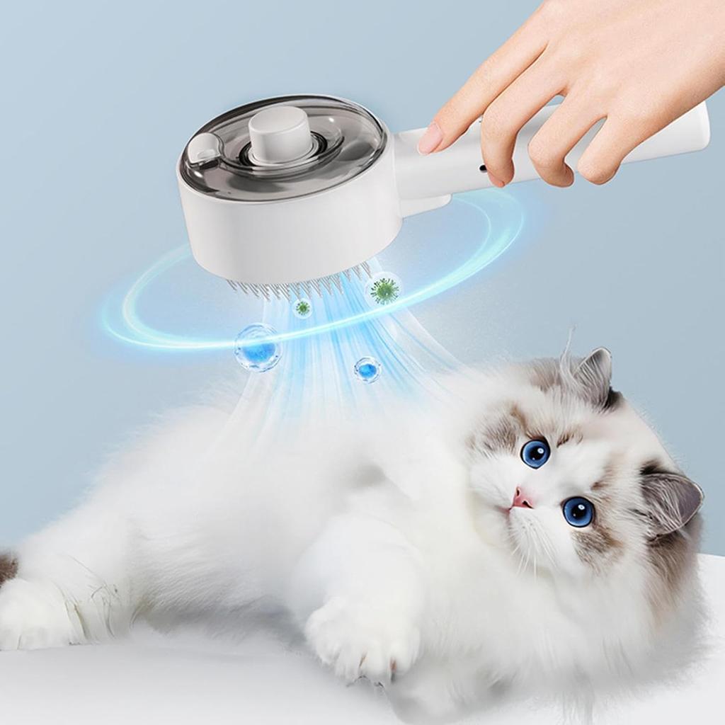 Cat Spray Brush for Shedding Pet Dog Cat Brush with Steam Self Cleaning Dog Steamy Brush Pet Hair Removal Grooming Steam Comb