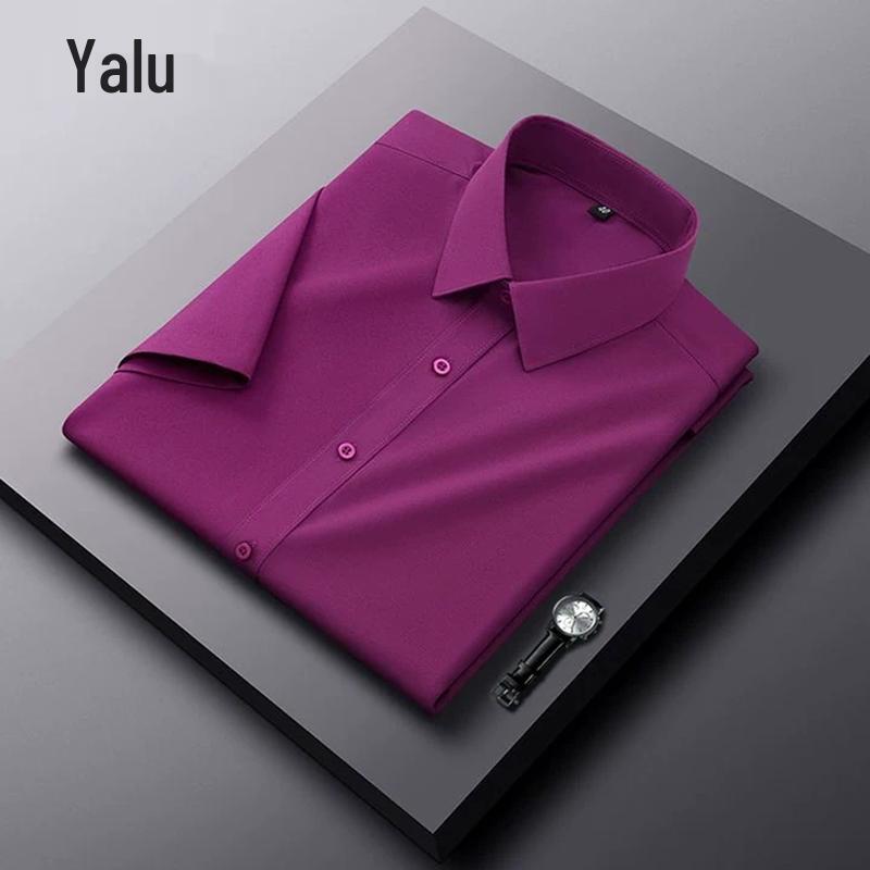 Men's Ice Silk Short Sleeve Non-Iron Business Shirt