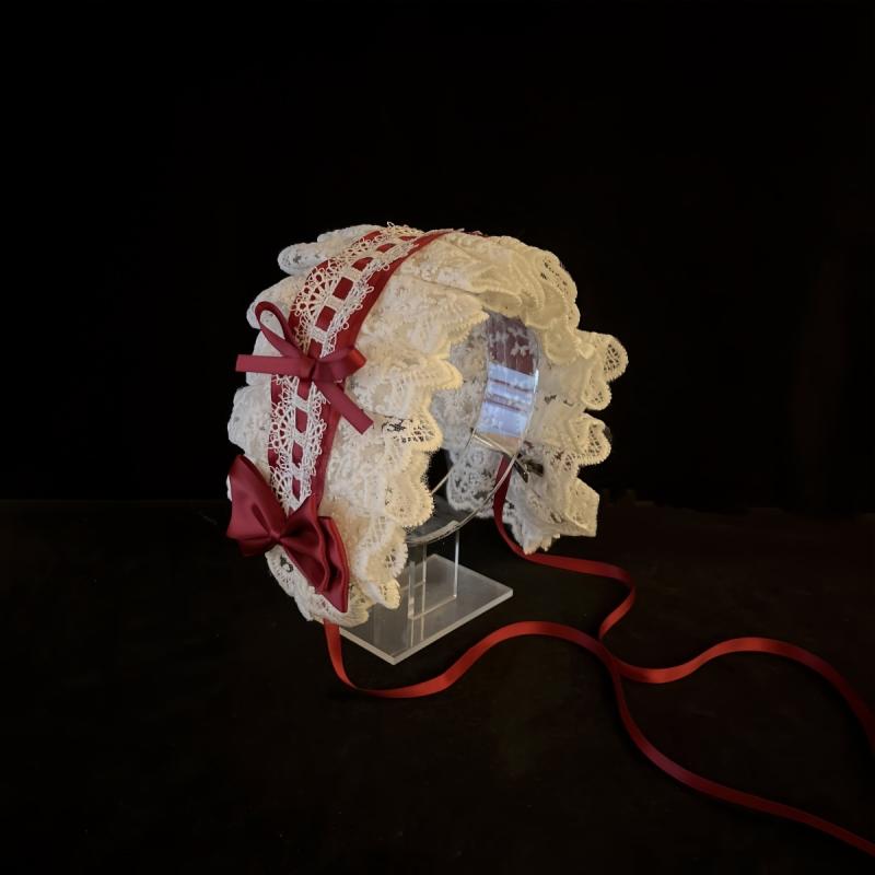 Women'S Hair Band Lolita Headband Sweet Bow Lace Lolita Accessory Japanese Lo Girl Maid Versatile Kawaii Headwear