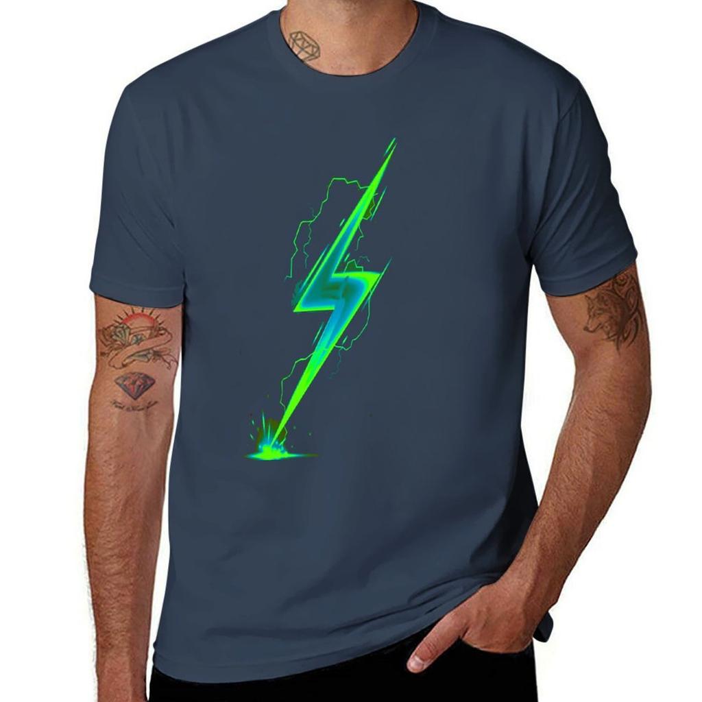 Green Lightning Bolt Tshirt Moisture Wicking Quick Dry Tee