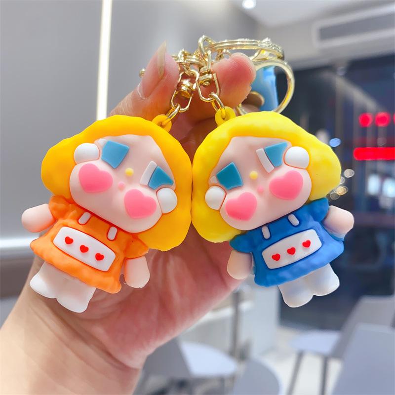 Cartoon Niedlich Weinendes Baby Tränen Mädchen Schlüsselanhänger Taschenanhänger Beflockter Schmuck Kinderpuppenautomat Geschenke