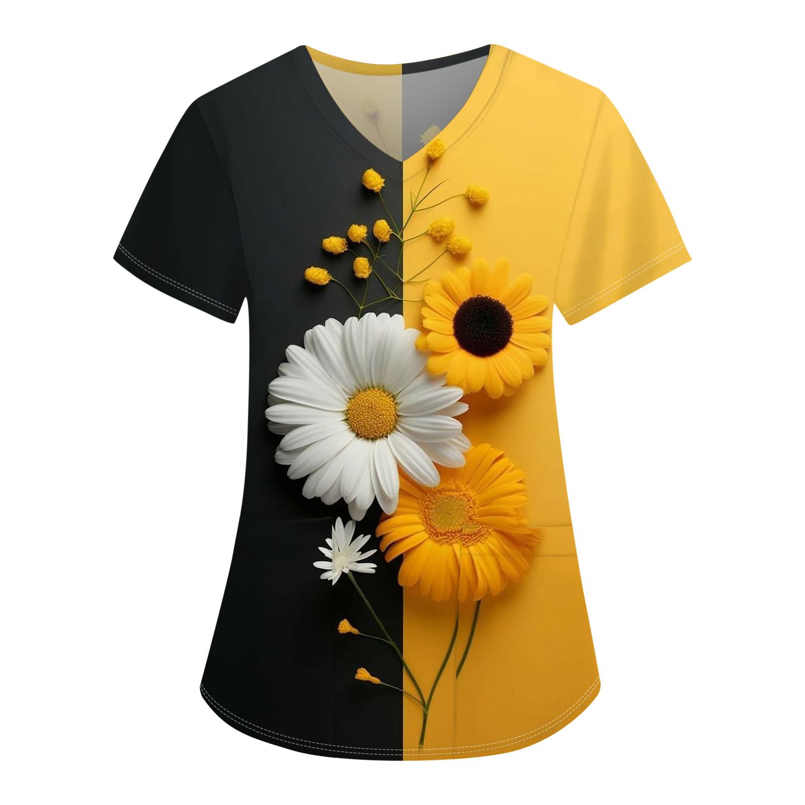 Женские свободные топы с коротким рукавом Повседневные топы больших размеров с V-образным — фото 8