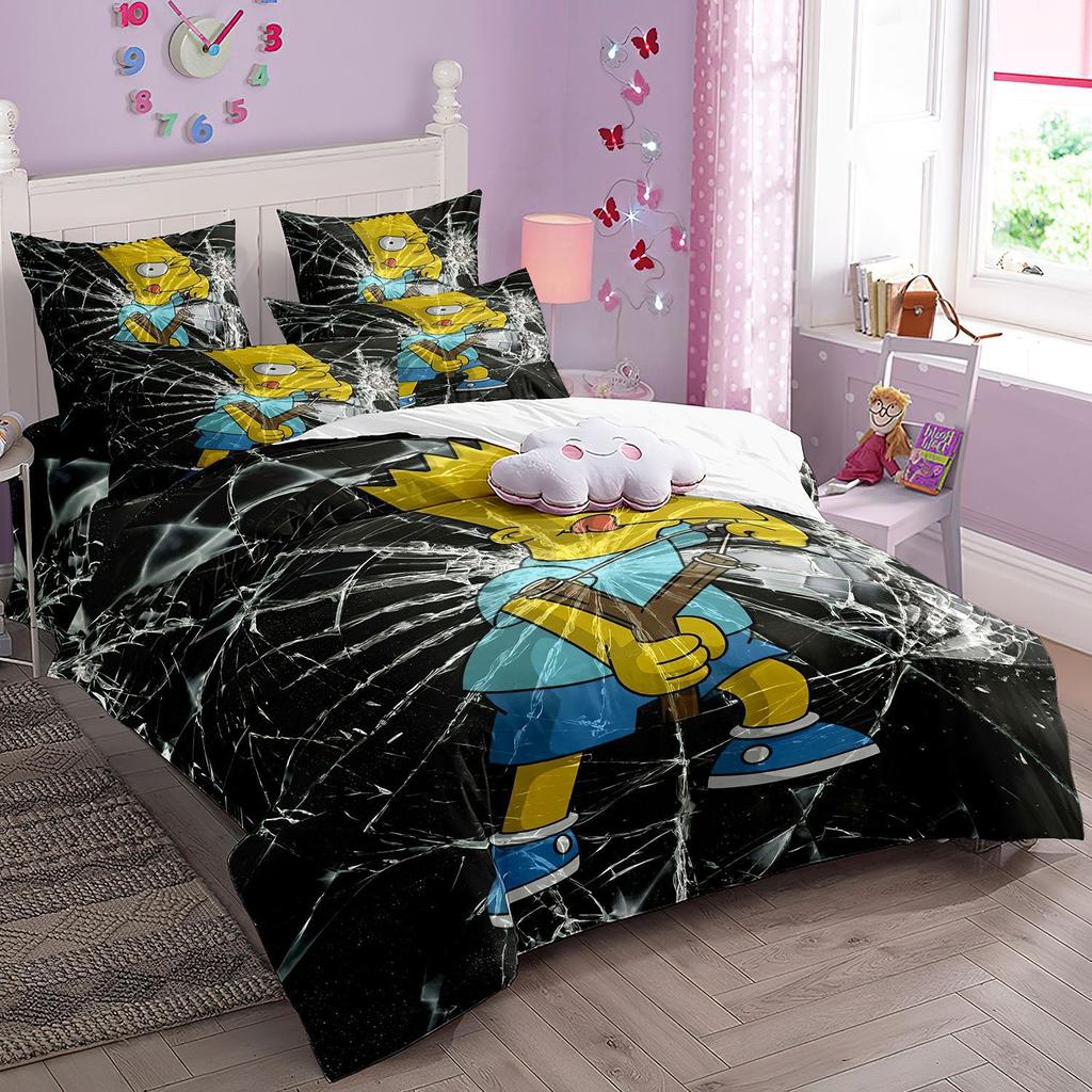 Three-piece Bedding Set 3d Digital Printing Quilt Cover