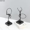 Minimalistische Gymnastikfiguren Statue Schreibtischdekoration Ornamente Abstrakte Gymnastikfigur Metallskulptur Raum Ästhetische Dekoration