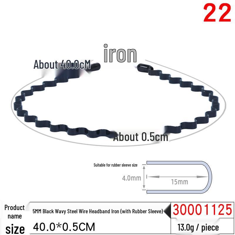 Unisex Invisible Sports Iron Headband - Korean Style Wave Hair Clip.
