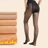 Tights for Slimming Free Size 130G Black [AsaHana] Women's Fleece-Lined Winter, Sheer, Compression, Stocking-Style, Warm, Stretchy, Effect, One-Piece