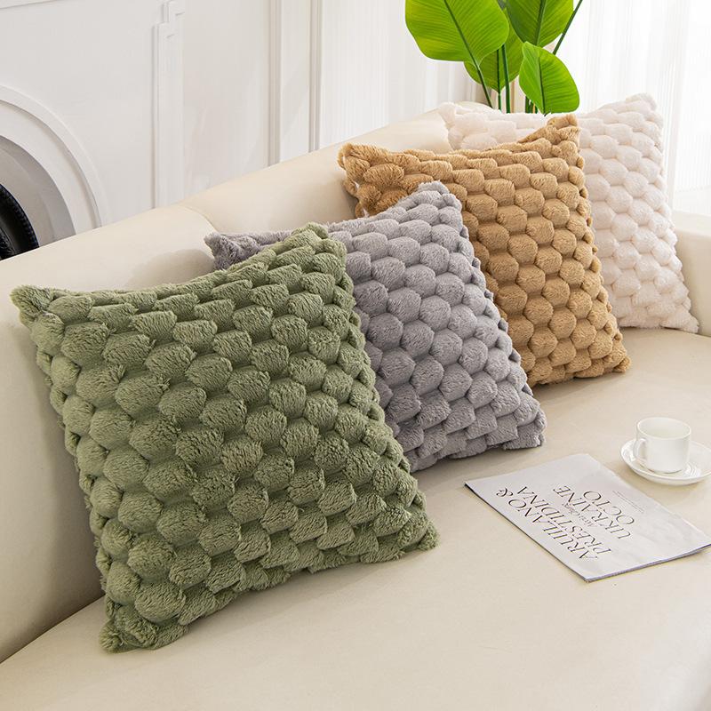 A  Hair Sofa Cushion, Non-Slip And Comfortable Cotton Velvet, Winter Plush  New Cover, Cover Cloth, Seat Cushion.
