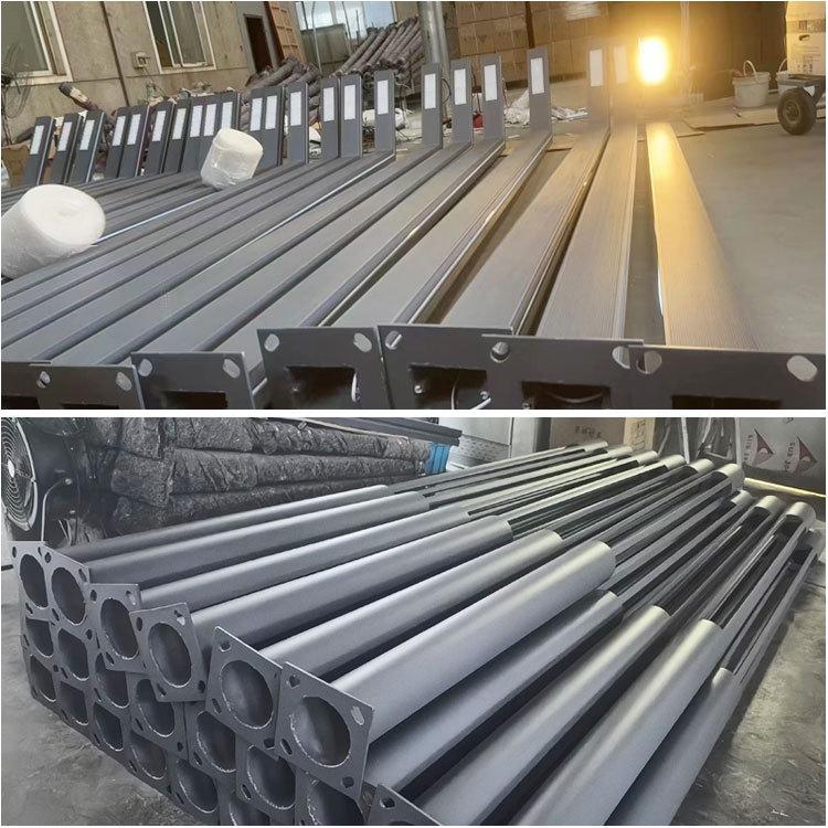 Solar Aluminum Garden Light: Modern Square Post for Outdoor Courtyard