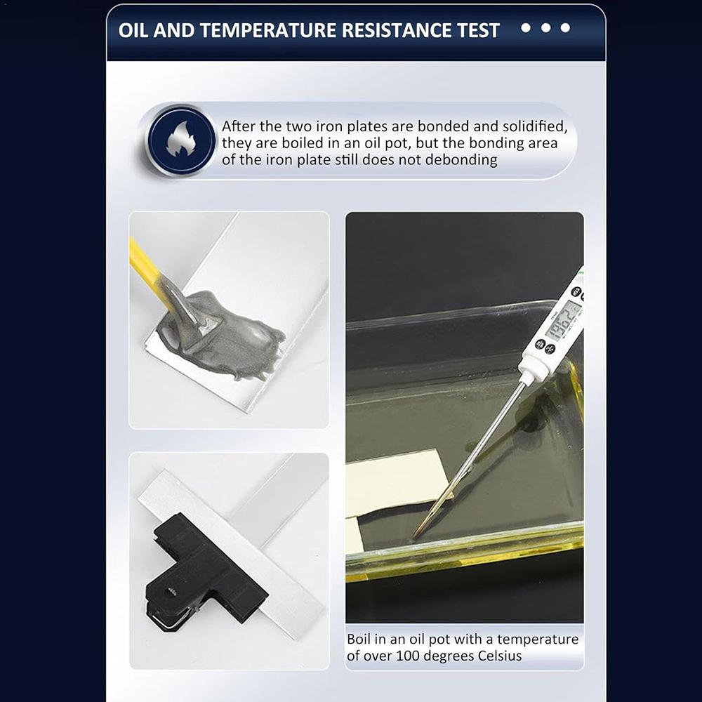 Metallreparaturkleber Gießen AB-Kleber Hochfester Klebstoff für Gusseisen Hitzebeständig Kaltschweißen Industrielles Reparaturmittel