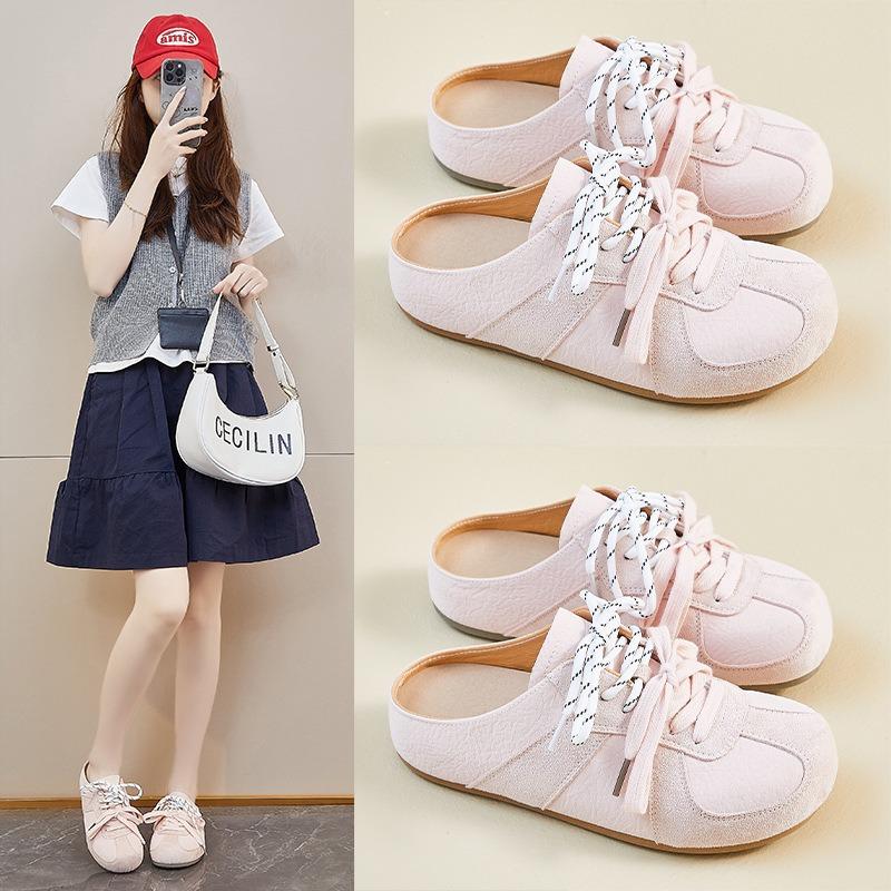 The New Semi-pallet Shoes for Students Are Sporty Casual Breathable and Height-increasing