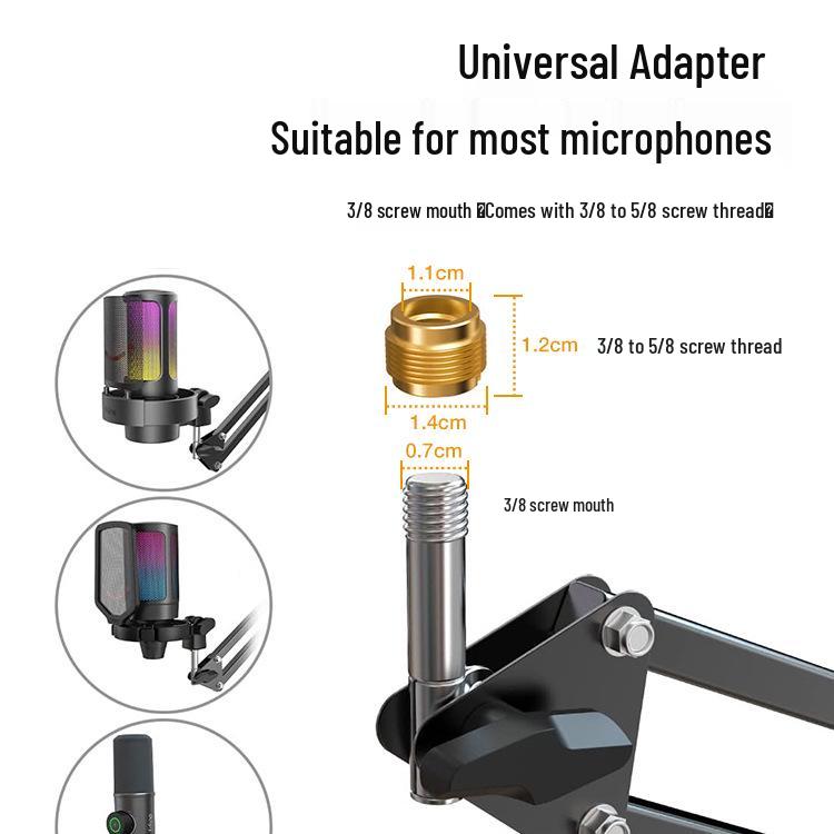 FIFINE Professional Microphone Stand with Shockproof Boom for Desktop Recording