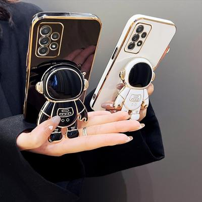 Luxus Astronaut Stand Fall Für Samsung Galaxy A53 A73 A13 A52 A72 A32 A22 A23 A12 A51 A71 A52S 5G 4G Telefon Halter Soft Cover