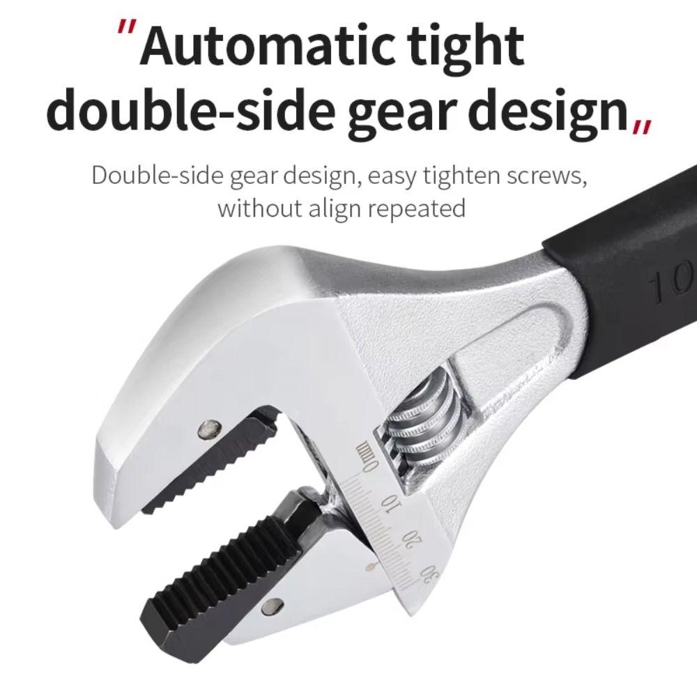 8/10/12Inch Self Tightening Ratcheting Wrench Adjustable Wrench Tool Portable Bathroom Wrench
