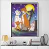 Disney Diamond Painting Paris Moonlit Night Family Portrait Illustration Wall Decoration Embroidery Full Diamond Cross Stitch DIY Gift Home Decoration