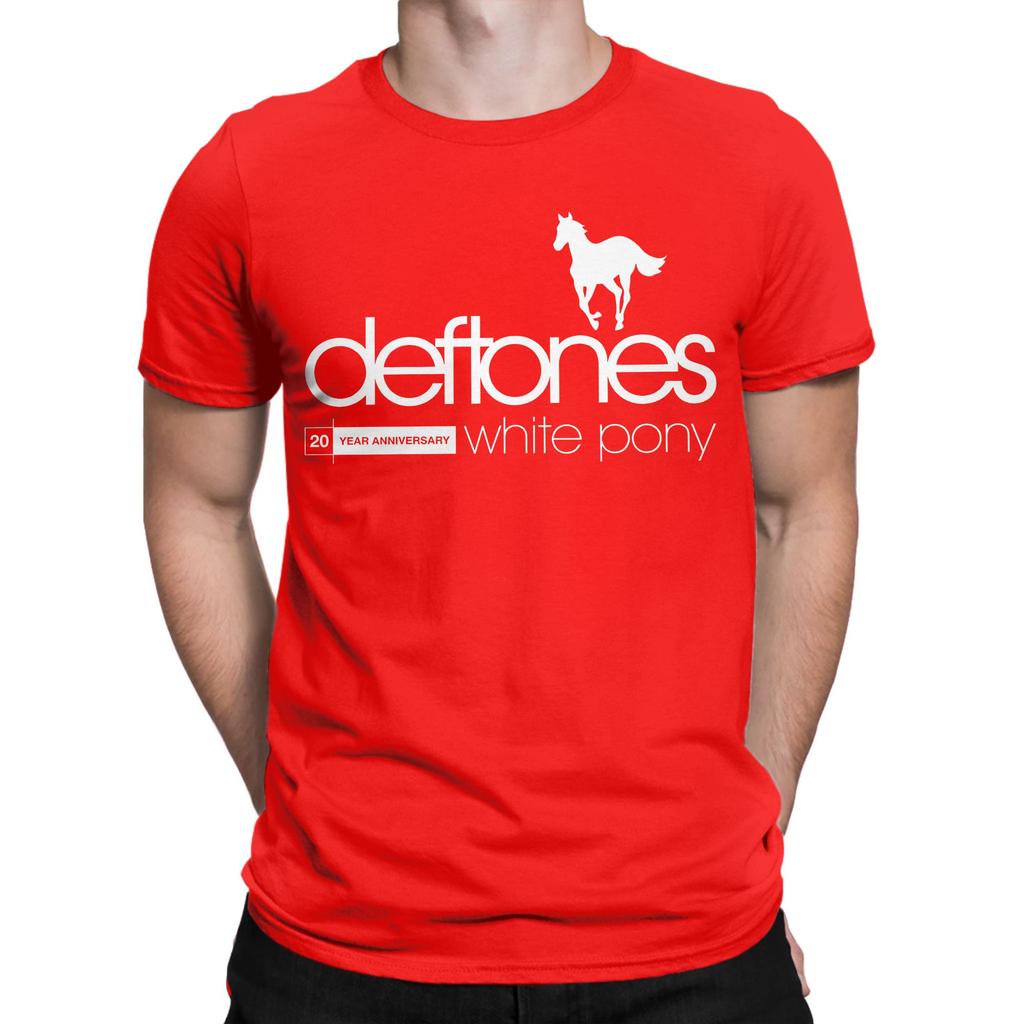Deftones White Pony  TShirt Beach  Cotton T Shirts For Man Hippie Casual Tshirt Short Sleeve Y2K Basic Tops