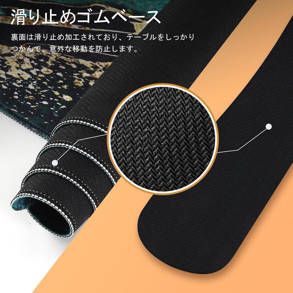 iCasso Mouse Pad and Wrist Rest 90x40cm Large Gaming Mouse Pad with Memory Foam Wrist Cushion for Keyboard and 45cm 14cm Ergonomic Rubber 3-Piece Set,