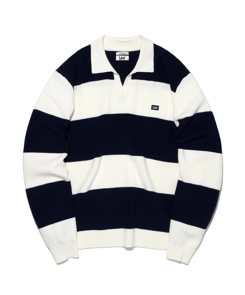 LEE Rugby Collar Knit Navy