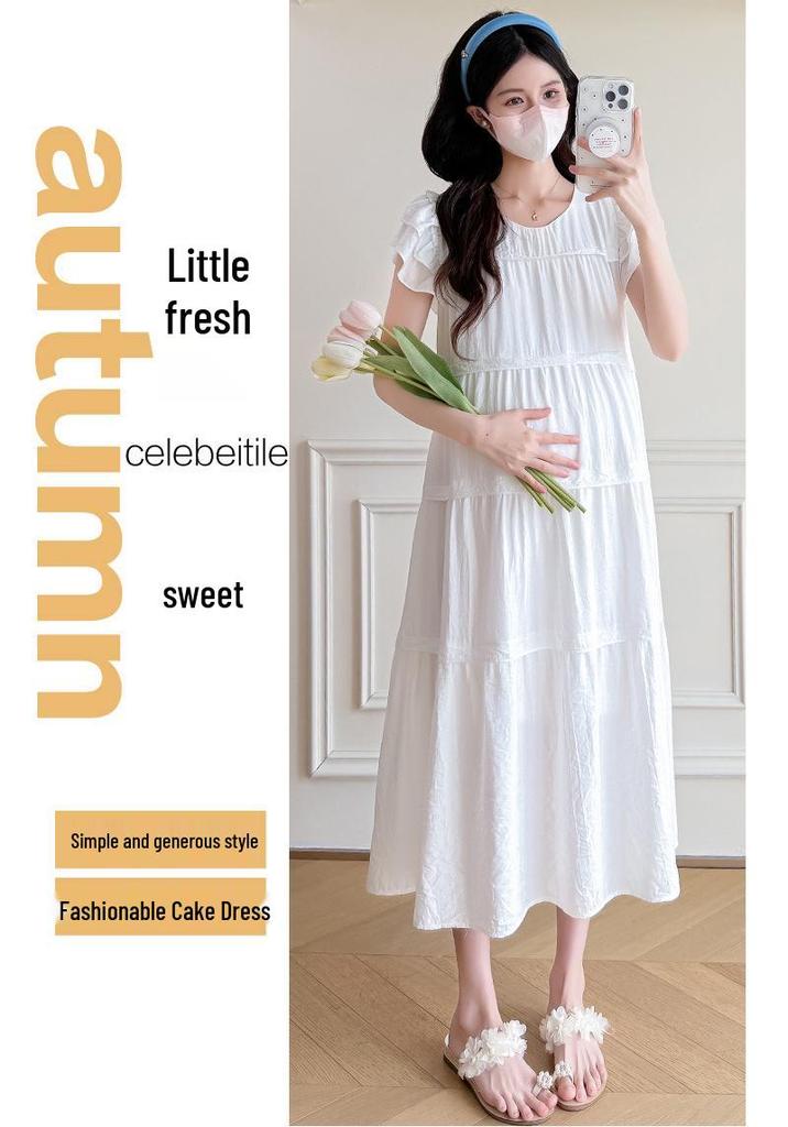 2026 Stylish Mid-length Loose Maternity Summer Dress for Trendy Moms