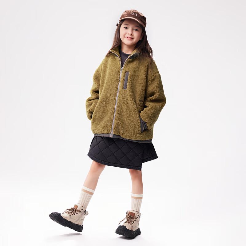 Детский плюшевый ветрозащитный теплый зимний пальто EBAER 130cm