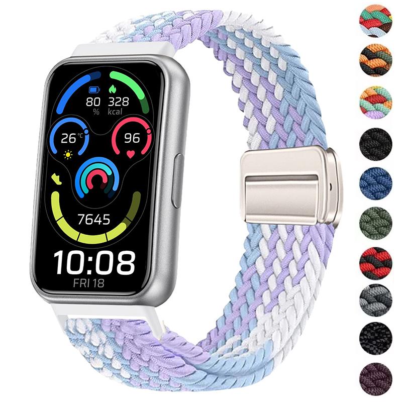 Braided Nylon Strap For Huawei Band 11/11NFC Comfortable Magnetic Buckle Adjustable Watchband For Huanwei 11Pro/11Pro NFC Belt