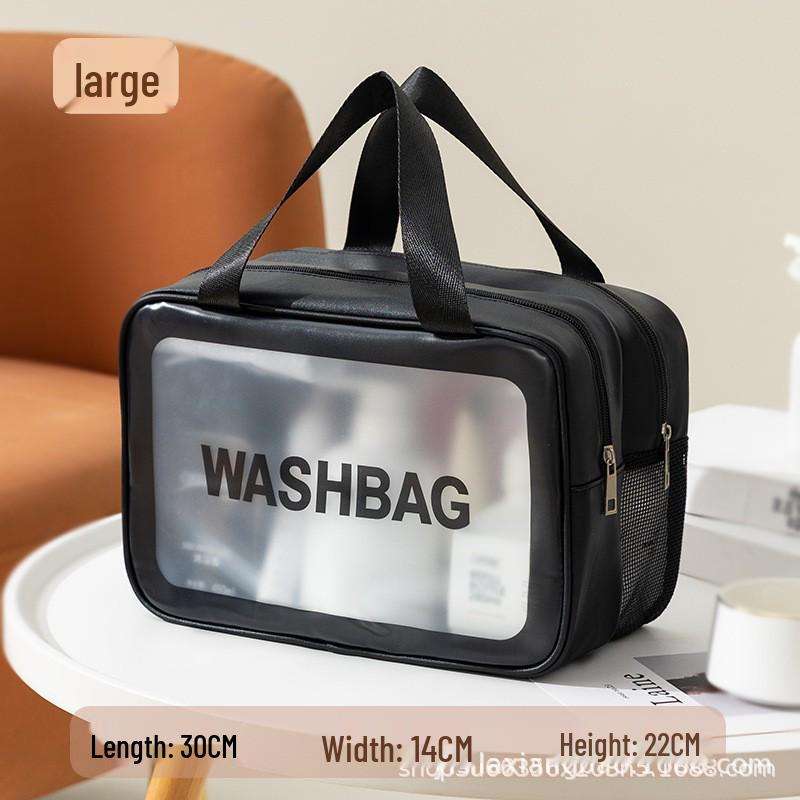 Luxury Double-Layer Women's Makeup Bag – Portable, Large Capacity, Waterproof Toiletry Case