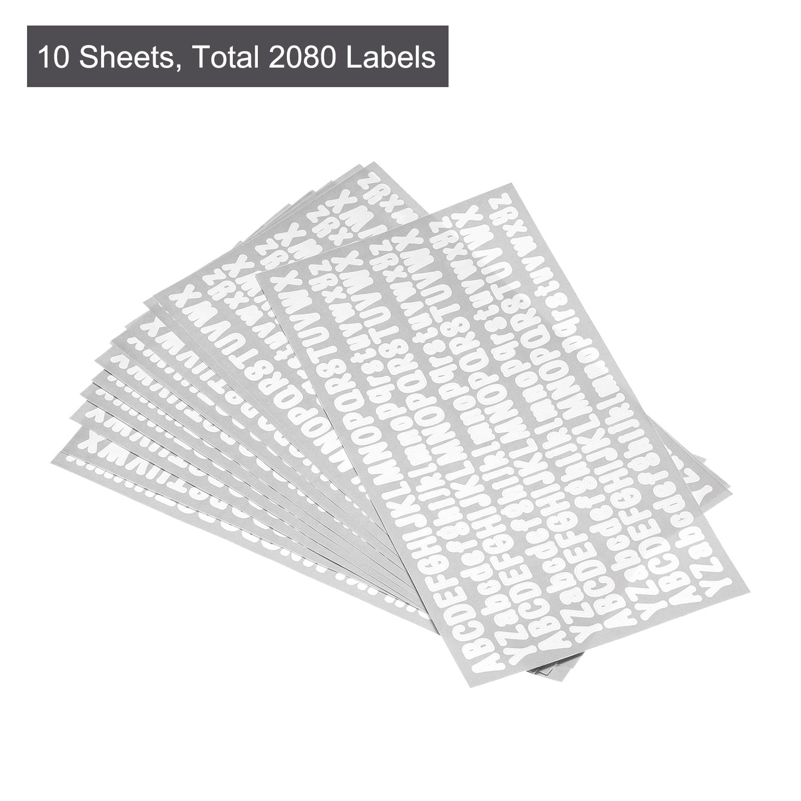 

10/12Sheet Letter Stickers Labels Self Adhesive Vinyl Alphabet Sticker for Classroom Organization Sign Door Address Cards Cups
