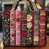 Quilted Vintage Handbag Women Tote Bag Shoulder Bag Machine Washable Floral Purse for Commuting Travel Grocery Shopping Beach