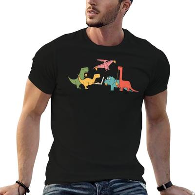 Pizza Dinos TShirt T Shirts for Man Graphic Vintage Man T Shirts Graphic TShirt