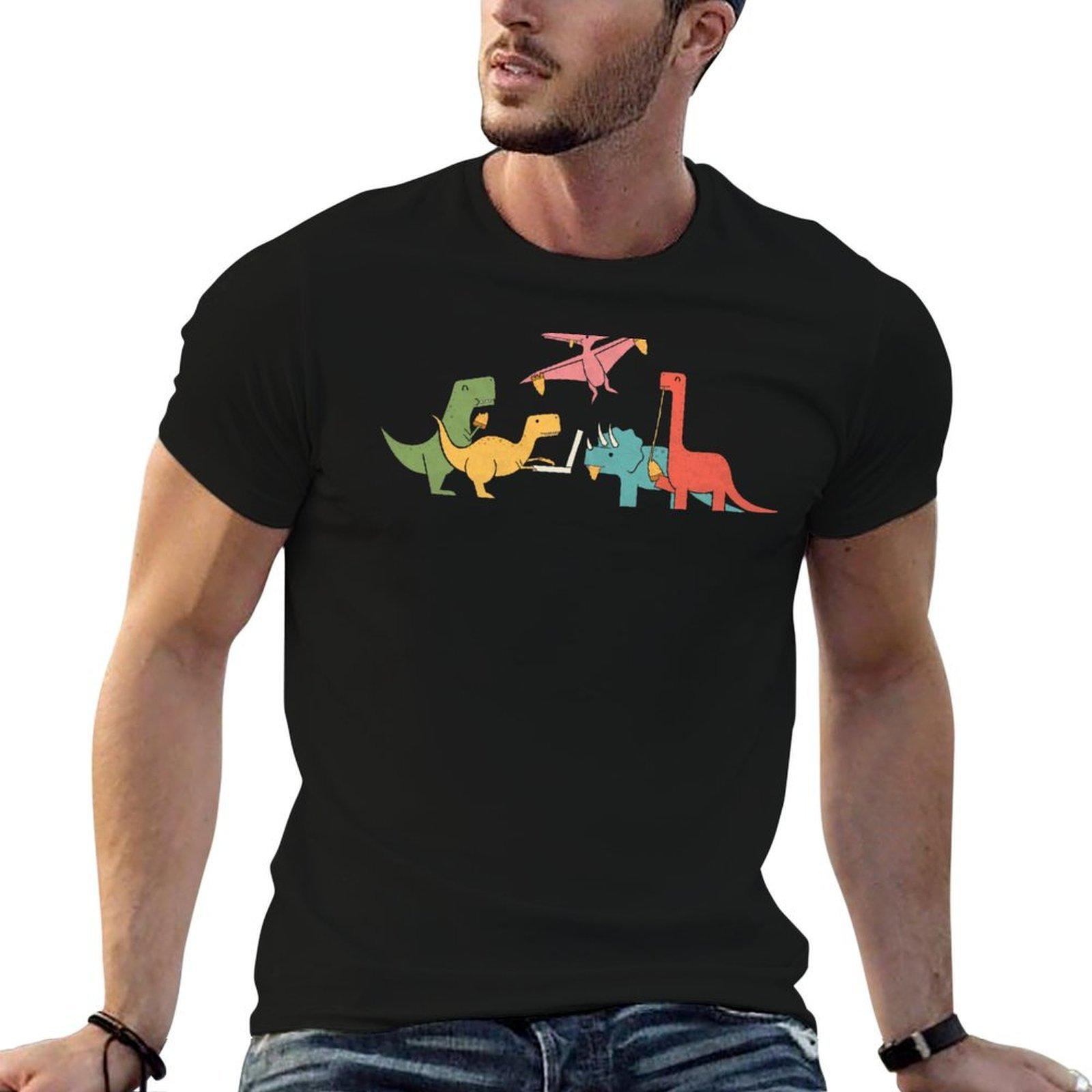 Pizza Dinos TShirt T Shirts for Man Graphic Vintage Man T Shirts Graphic TShirt S разноцветный