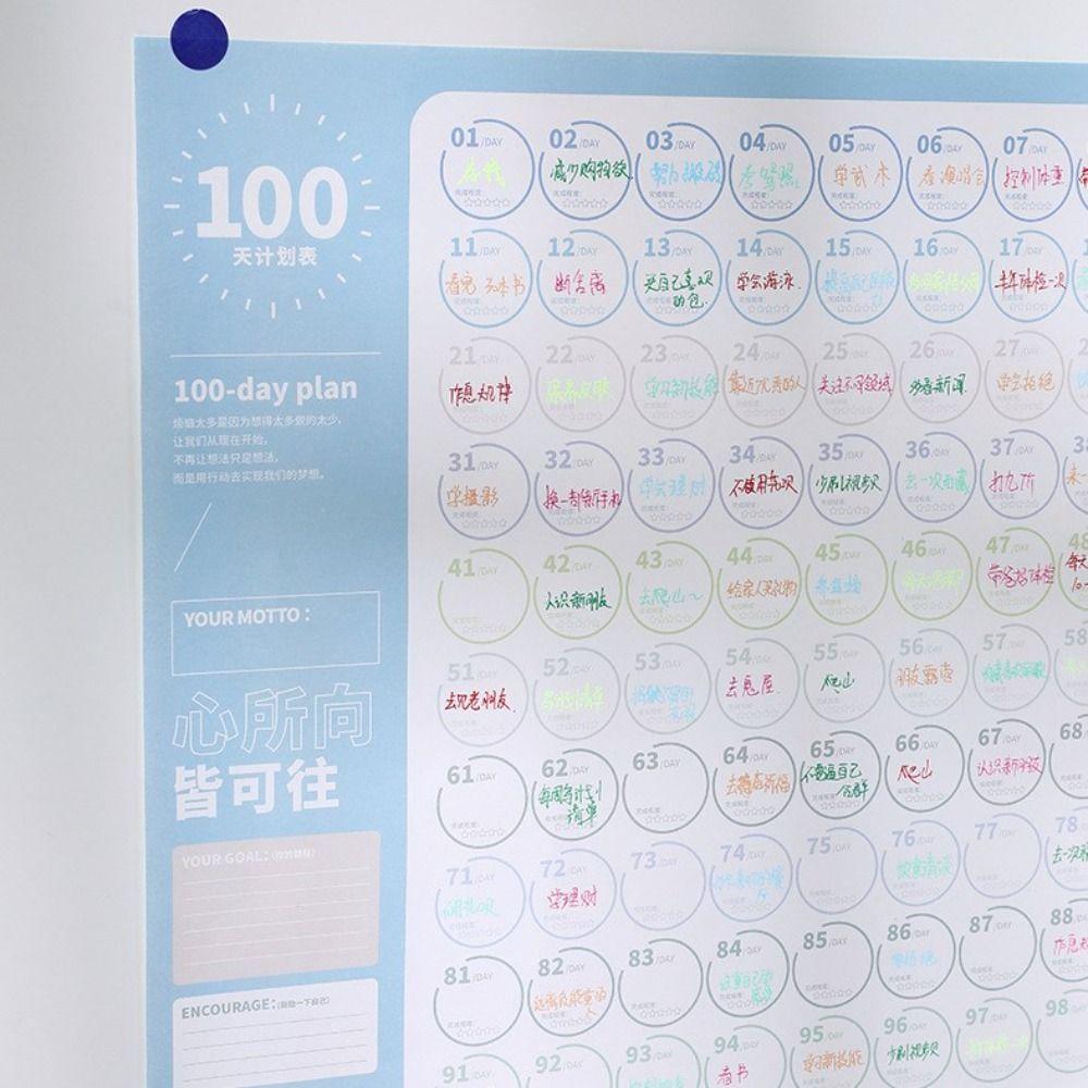 Agenda 100 Day Plan Sheet To Do List Wall Schedule Planner Plan Check List Sheet  Student